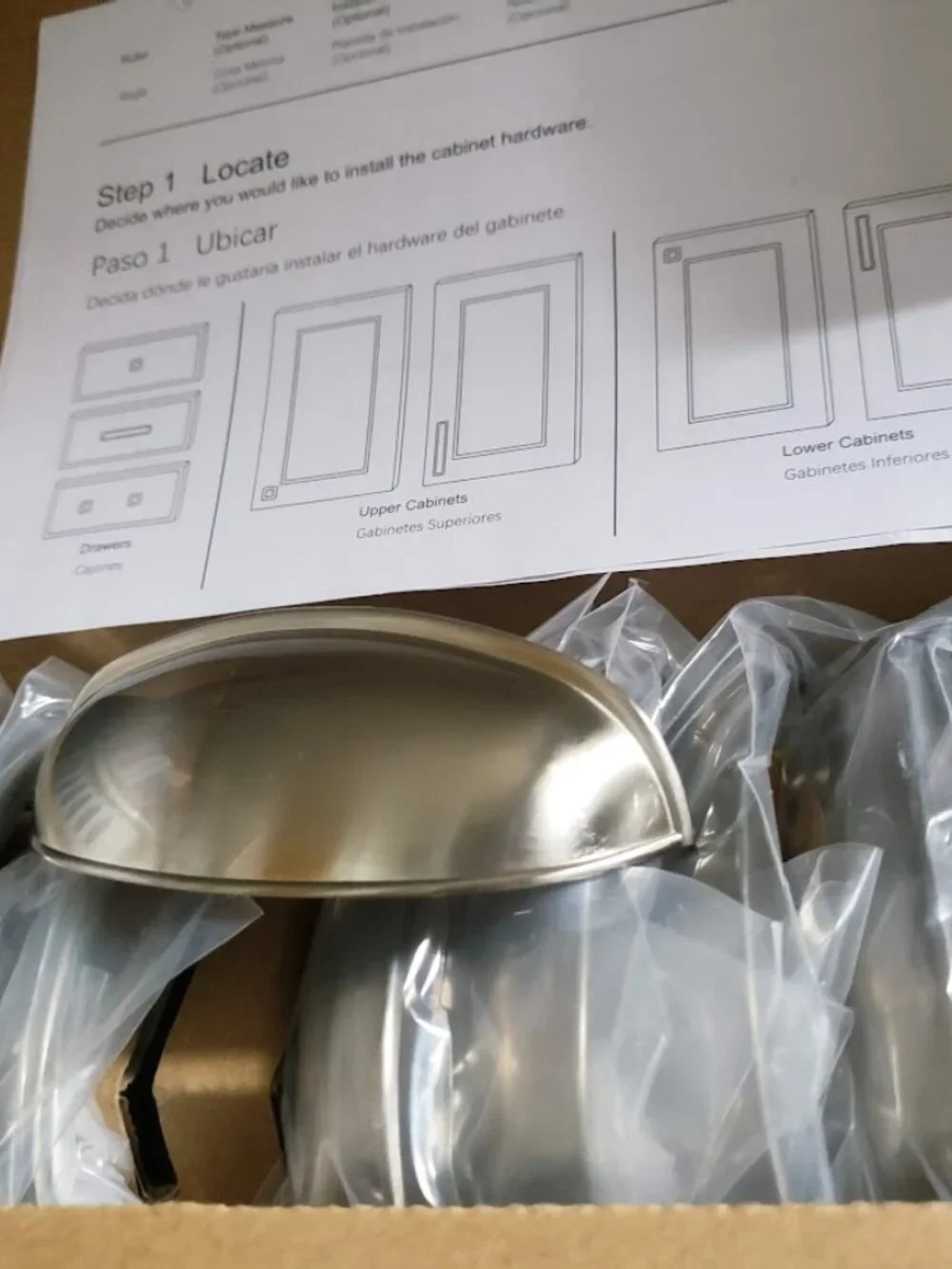 New 20 PACK SET Drawer Kitchen Cabinets Pull Cup Bin Hardware Pulls Handles Hand